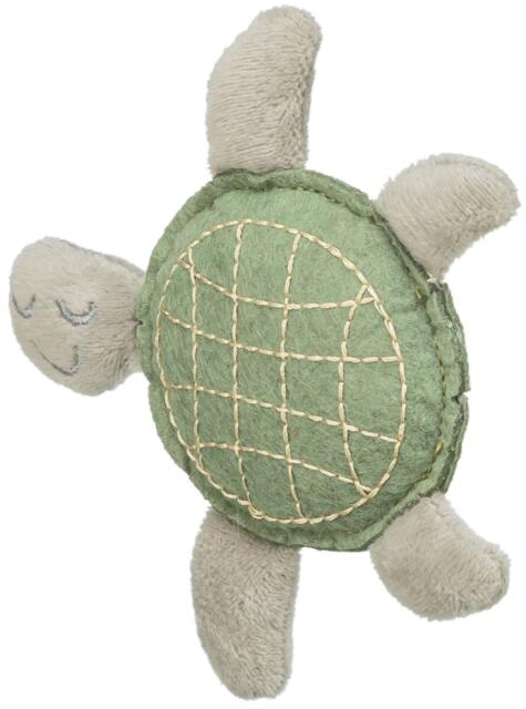 Trixie skildpadde i filt med katteurt 12 cm | kattelegetøj der opfordrer til leg