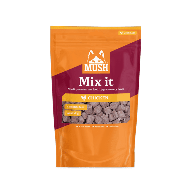 MUSH Mix it Freeze-Dried Gris 200 g | frysetørret råfoder med gris til hund som supplement til tørfoder