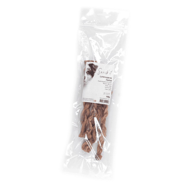 Lammepenis Flettet Naturlig Hundesnack 100g