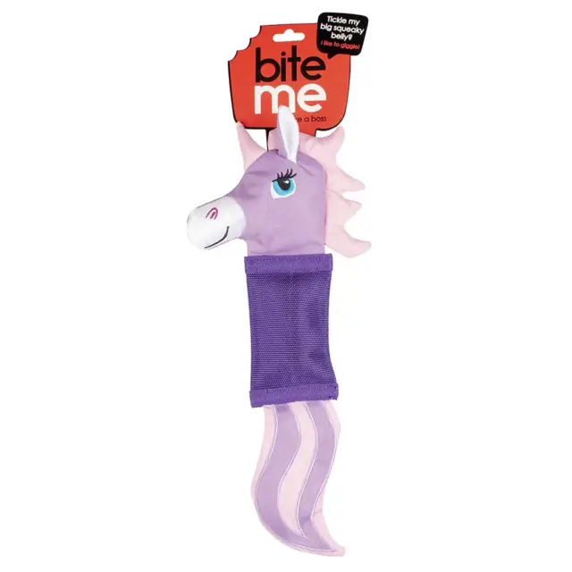 Bite Me Belly Uma Enhjørning Slidstærkt Hundelegetøj 42cm