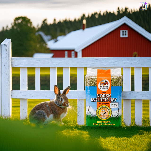 To Gode Naboer urtehø med mineraler - naturligt gnaverhø (500g)