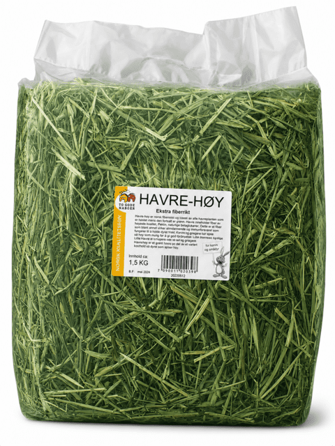 To Gode Naboer havrehø med ekstra fibre - naturligt gnaverhø (1,5 kg)
