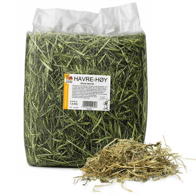 To Gode Naboer havrehø med ekstra fibre - naturligt gnaverhø (1,5 kg)
