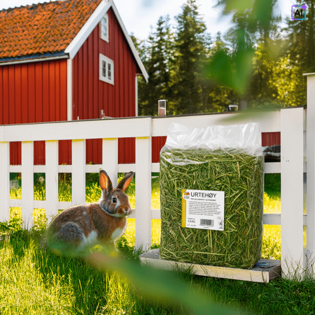To Gode Naboer urtehø med mineraler - naturligt gnaverhø (1,5 kg)