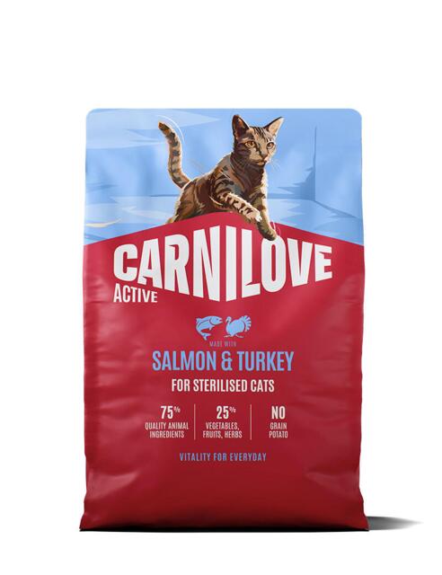 Carnilove salmon & turkey for sterilised adult - kornfrit kattefoder (2 kg)
