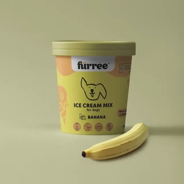 FÜRREE icecream med banan – sund hundeis med form