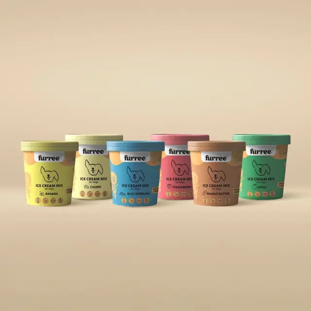 FÜRREE icecream med peanut butter - sund hundeis med form