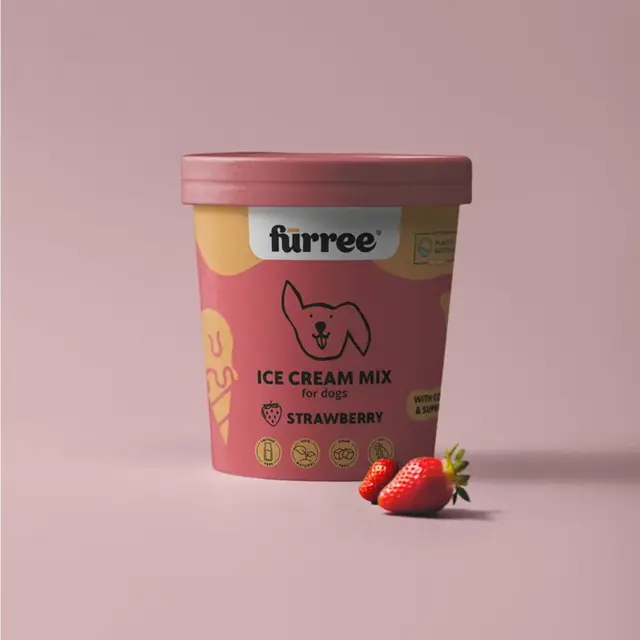 FÜRREE icecream med jordbær – sund hundeis med form