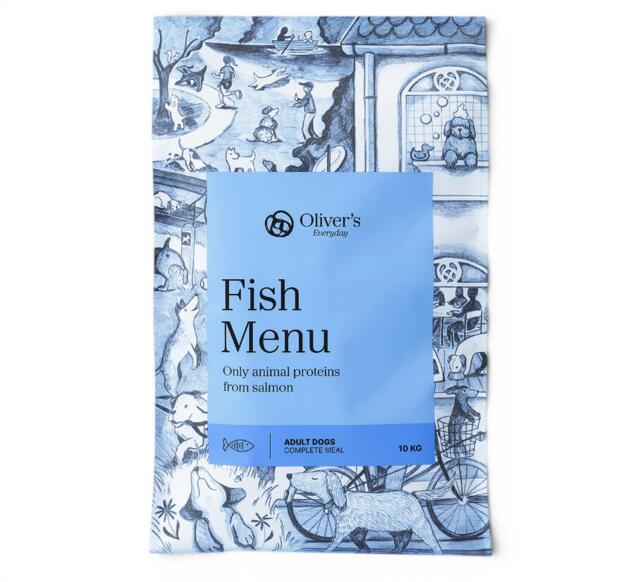 Oliver´s Everyday Fish Menu Kornfrit Hundefoder med Laks 10kg