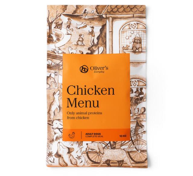 Oliver´s Everyday Chicken Menu Kornfrit Hundefoder med Kylling 10kg