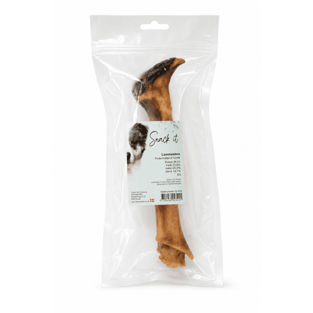 Snack'it Lammeben Naturlig og Holdbar Tyggebeskæftigelse 1 stk