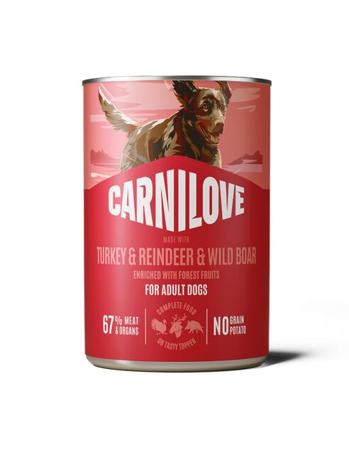 Carnilove Paté Kalkun, Ren & Vildsvin Kornfrit Vådfoder 400g