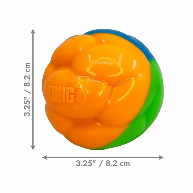 KONG Twistz High-viz Ball – Selvlysende hundebold