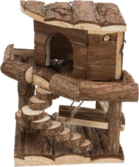 Ida Hus – Hamsterhus med gynge og trapper (19x20x19 cm)