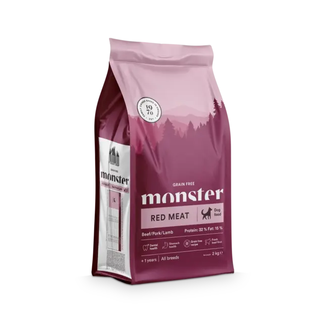 Monster Dog Grain Free Adult Red Meat Hundefoder 12kg