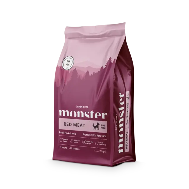 Monster Dog Grain Free Adult Red Meat Hundefoder 12kg