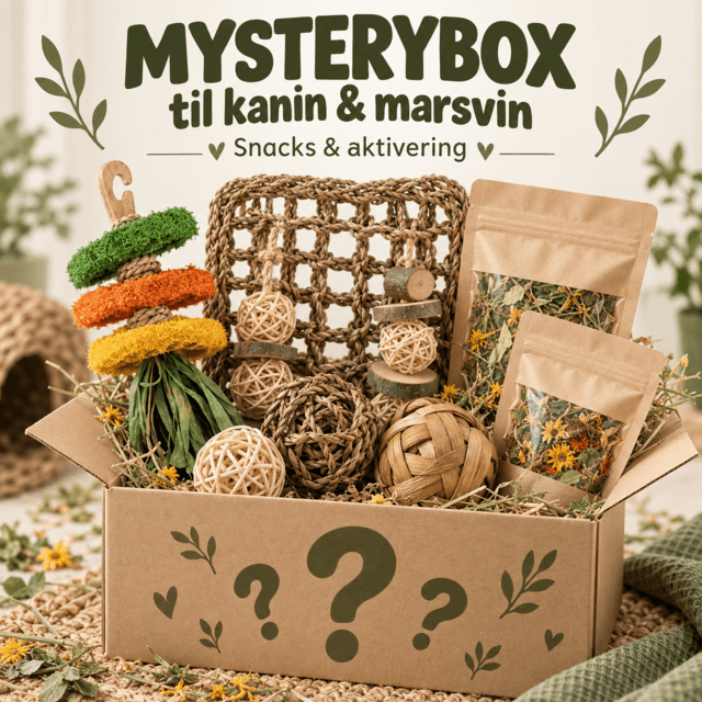 Mysterybox til kanin & marsvin – snacks & aktivering