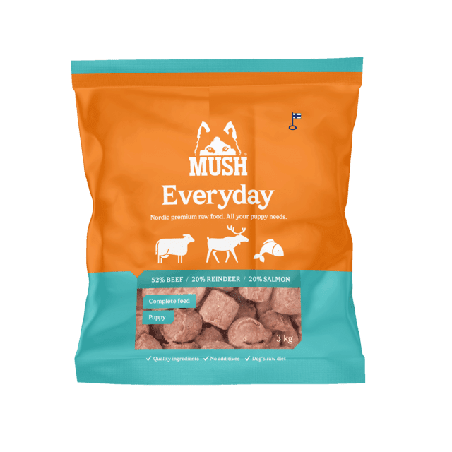 MUSH Everyday Puppy Isblå BARF Hvalpefoder