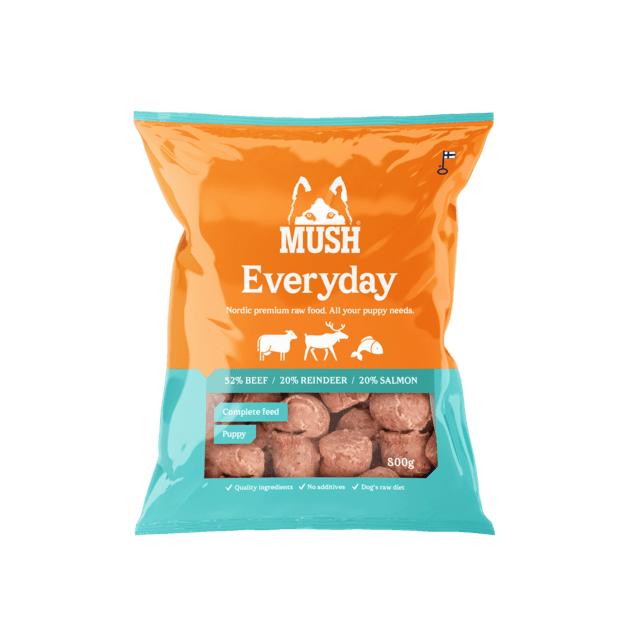 MUSH Everyday Puppy Isblå BARF Hvalpefoder
