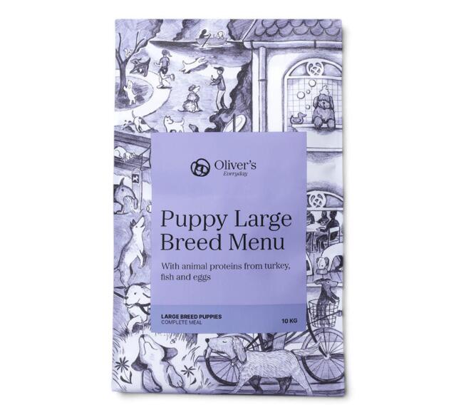 Oliver´s Everyday Puppy Large Breed Menu - Kornfrit Hvalpefoder 10kg