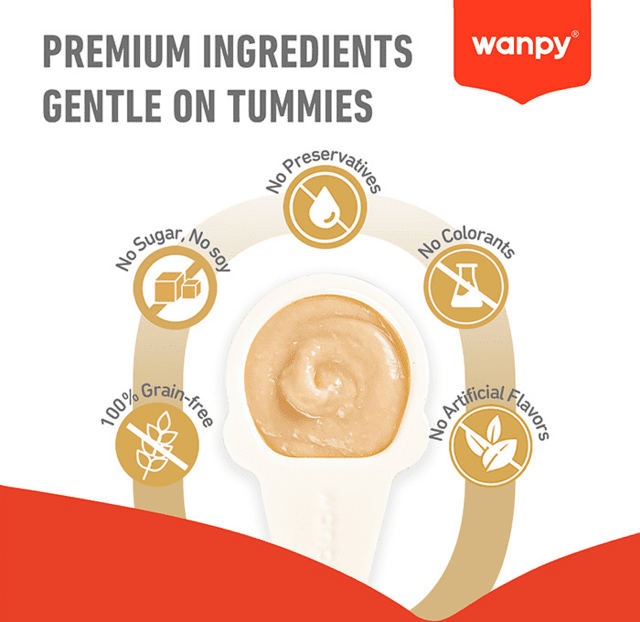 Wanpy Creamy Spoon Chicken – Kornfri cremet kattesnack (160g)