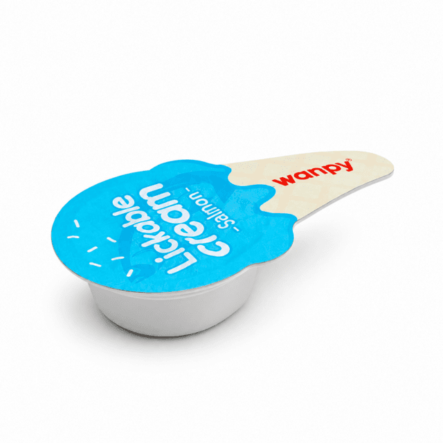 Wanpy Creamy Spoon Tuna & Salmon – Kornfri cremet kattesnack (160g)