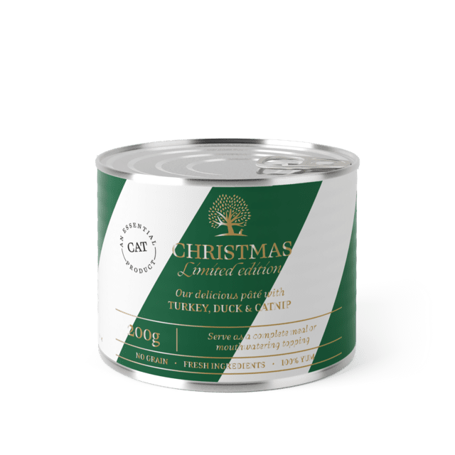 Essential Foods Christmas Cat Pâté – Kornfrit og cremet julevådfoder til katte (200g)