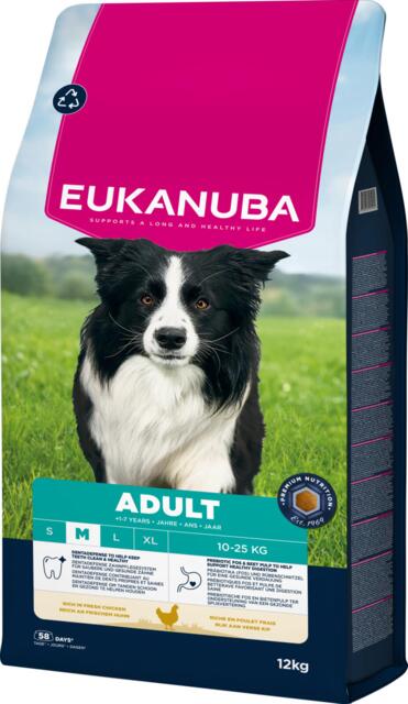 EUKANUBA Adult Medium Breed kylling 12 kg | tørfoder til mellemstore voksne hunde
