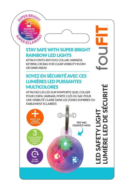 Lille LED sikkerhedslygte i multifarver
