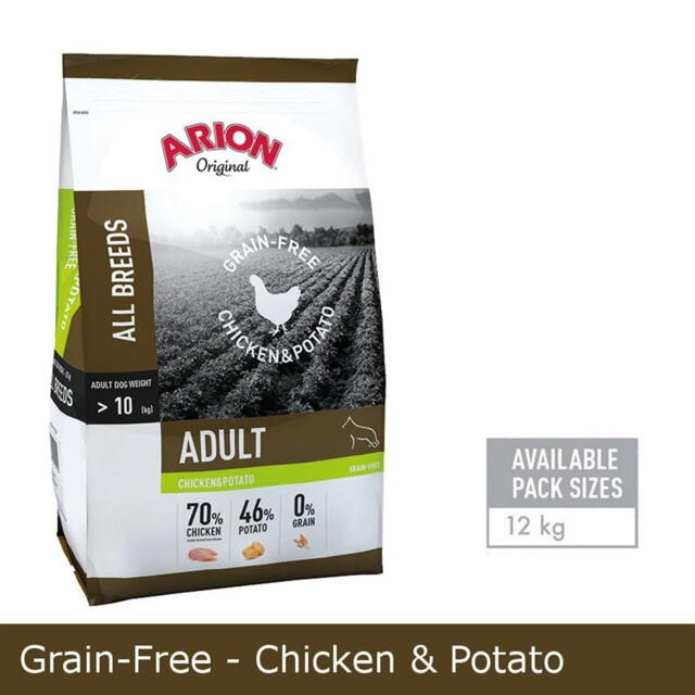 Arion Grain-Free - Chicken &amp; Potato dog food 12 kg