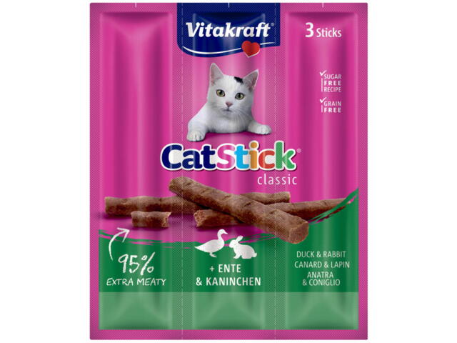 Vitakraft Cat Stick Classic med and og kanin