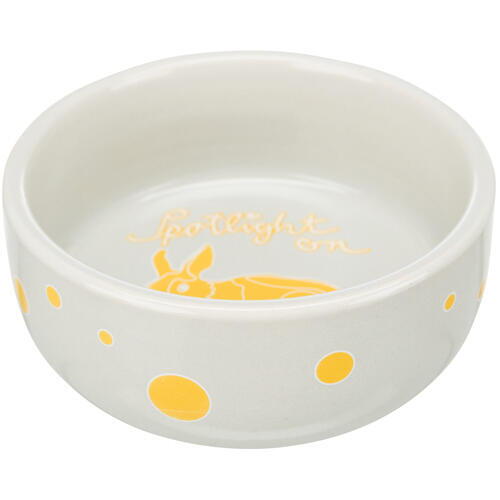 Rabbit food bowl with motif