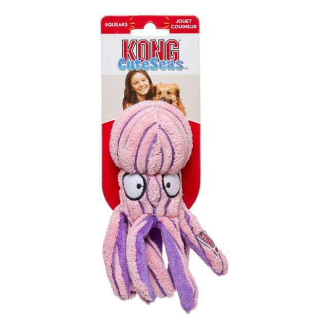 KONG CuteSeas Octopus Lyserød S 17 cm (UDSOLGT)
