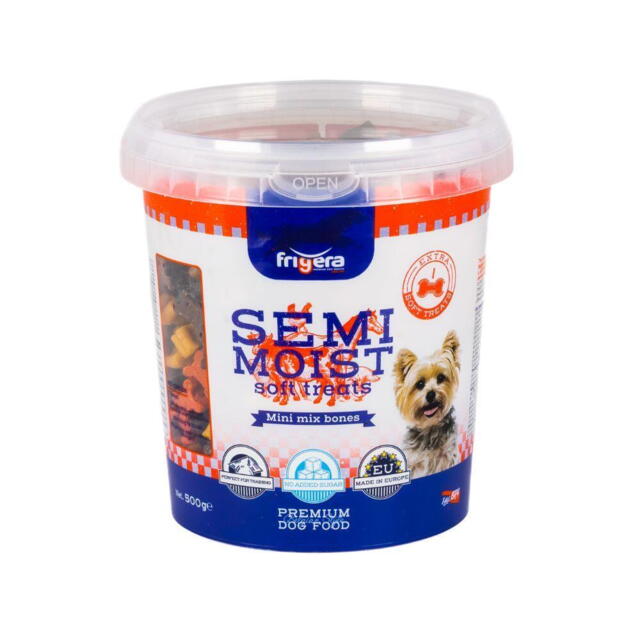 Frigera Semi-Moist Soft Mini Mix Bones 500 g (UDSOLGT)
