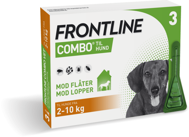 Frontline Combo loppemiddel 3 x 0,67ml til hund 2-10 kg