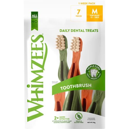 Whimzees tyggeben tandbørste - Medium