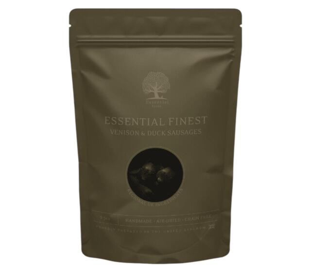 ESSENTIAL FINEST VENISON & DUCK SAUSAGES 8 stk