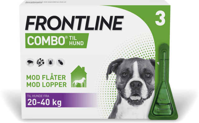 Frontline Combo loppemiddel 3 x 2,68ml til hund 20-40 kg