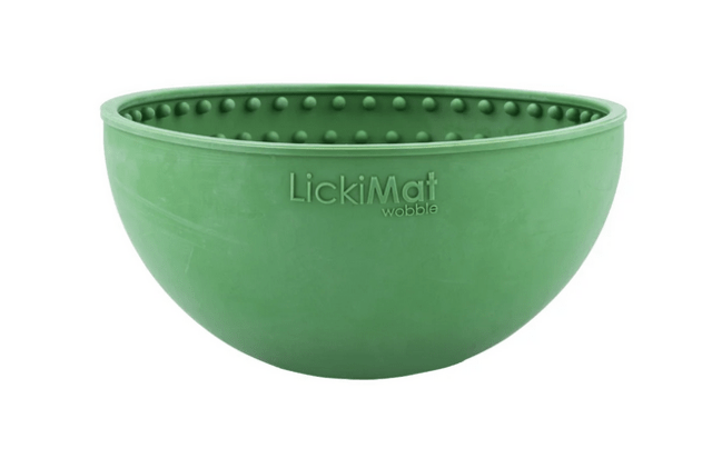 LickiMat Wobble Slow eat - madskål ø18x18 cm grøn