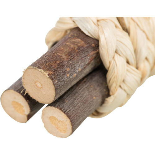Wooden sticks with straw