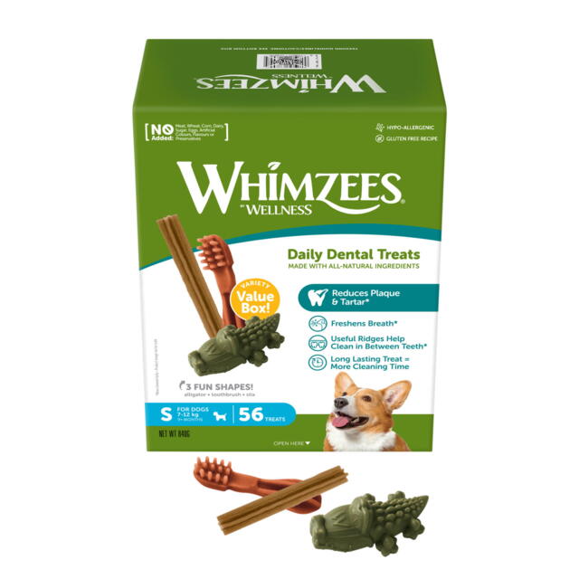 Whimzees Tandrensende Mix kasse small 56 stk (UDSOLGT)