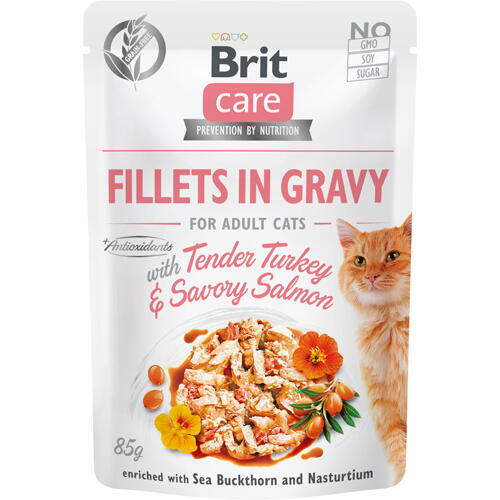 Brit Care Cat Fillet Gravy Turckey & Salmon