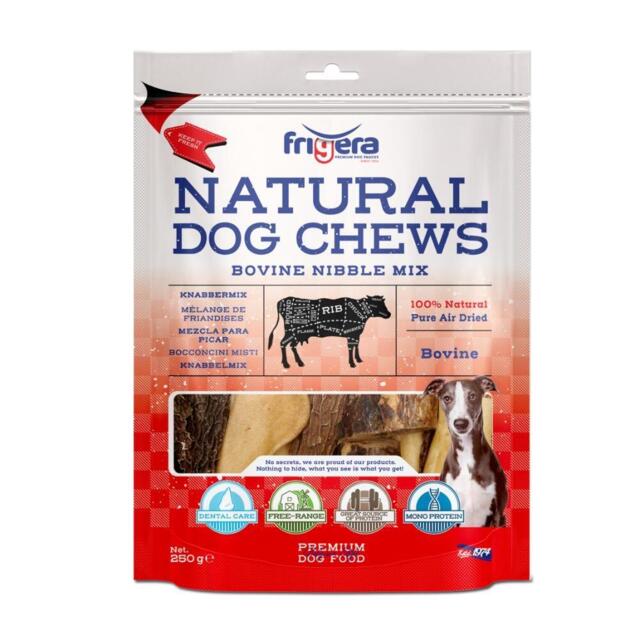 Natural Dog Chews Beef Nibble Mix 250gr