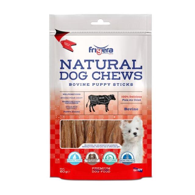Natural Dog Chews Beef Puppy Sticks 60gr