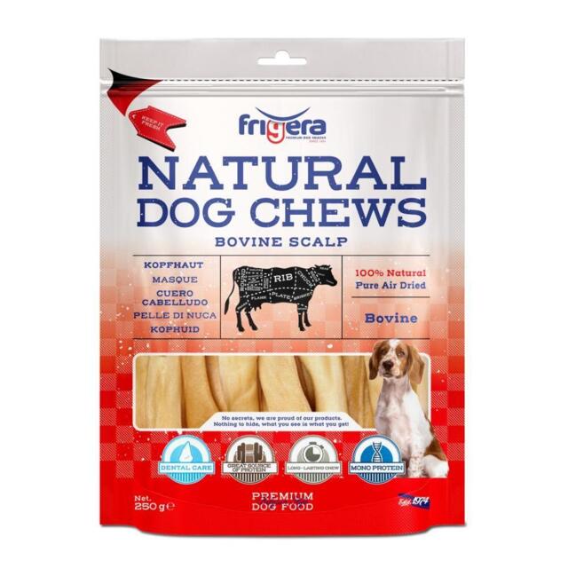 Frigera Natural Dog Chews Oksehovedbund 250 g