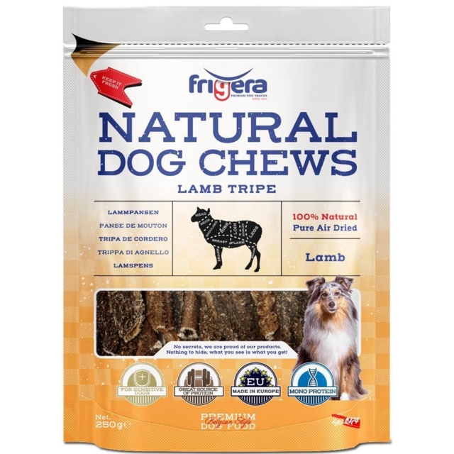 Frigera Natural Dog Chews - Lammekallun 250 g