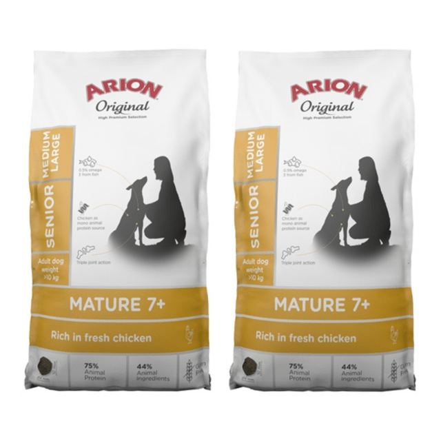 2 x Arion Original Mature 7+  Medium/Large 12 kg