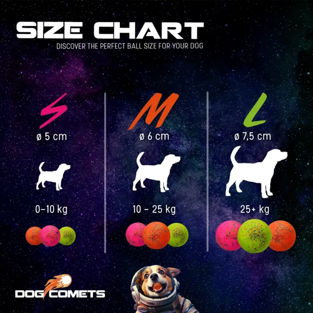 Dog Comets Ball Stardust - Grøn m/6 cm