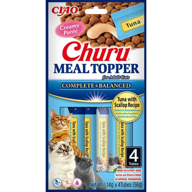 Churu Cat Meal Topper Tuna/scallop 4 stk