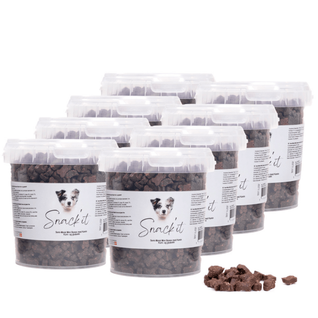 Snack'it Semi-Moist Mini Bones med Kanin 500g